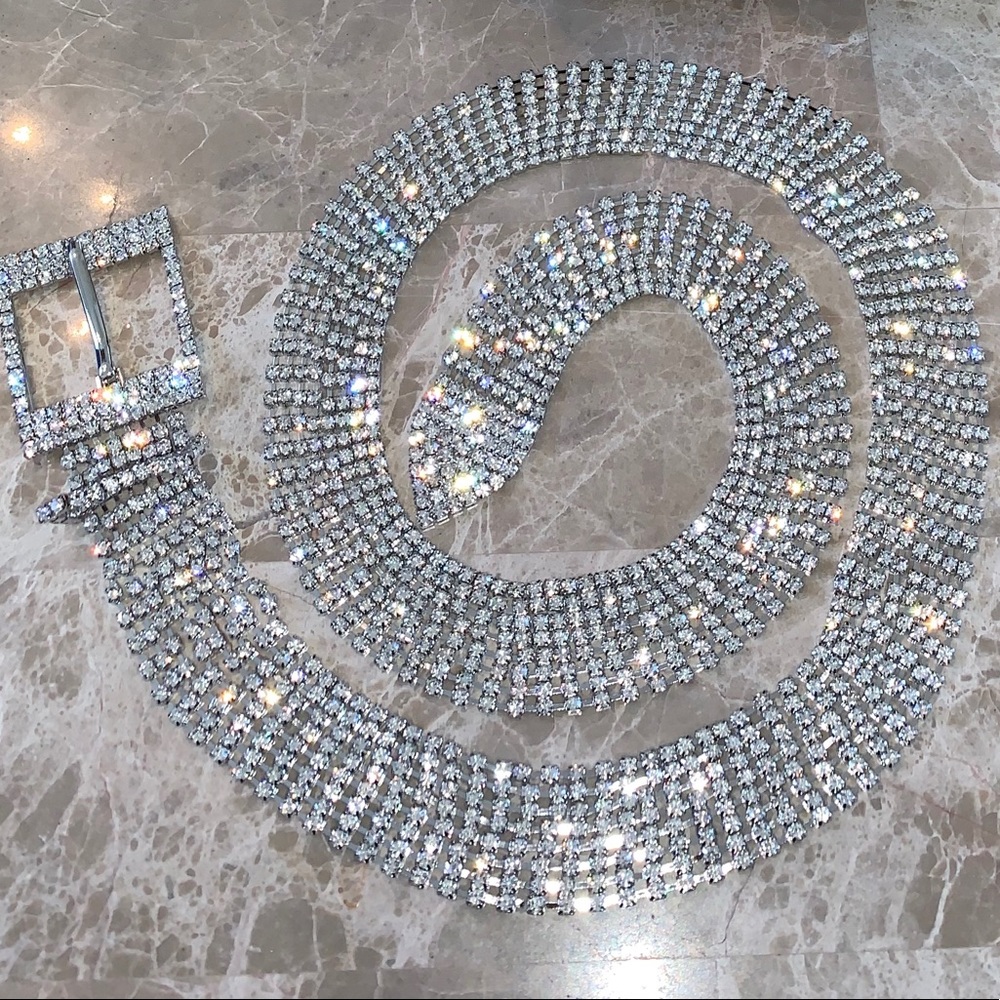 Belt 💎 Diamond-look 💎 rhinestone crystal jewel - Picture 2 of 3